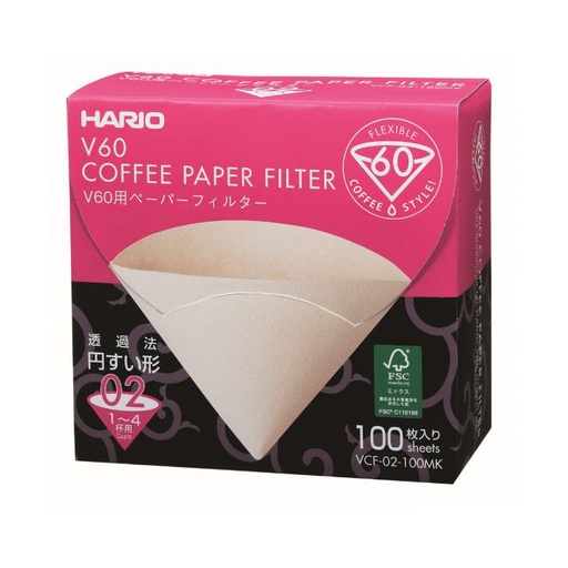 Hario V60 02 Filters 100 stuks